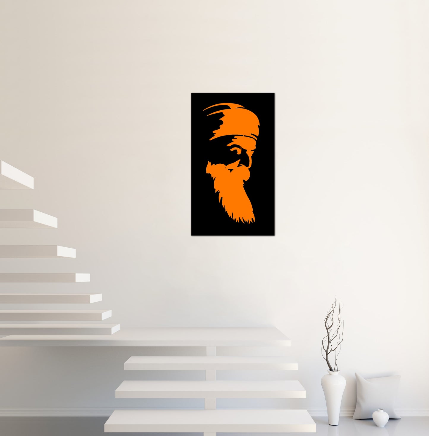 Portrait Of Guru Nanak Dev Ji Wall Hanging-Aluminium 3mm